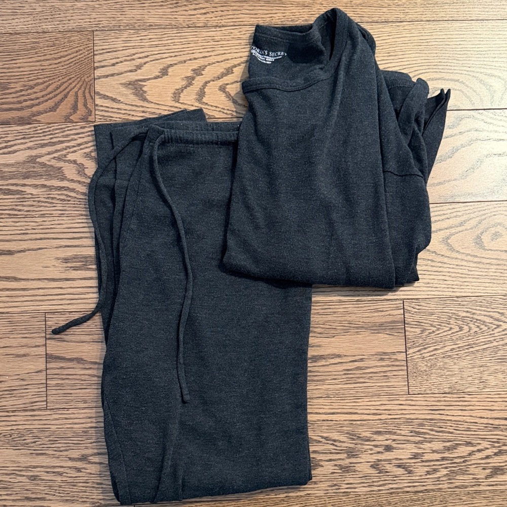 Victoria’s Secret Cozy Dark Charcoal Loungewear Set